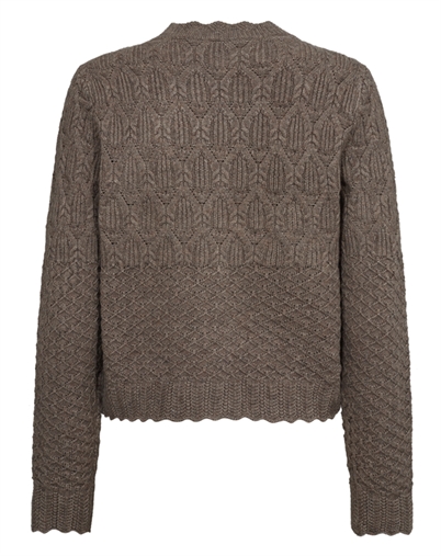 Co'Couture - Pointelle CC New Cardigan - Walnut
